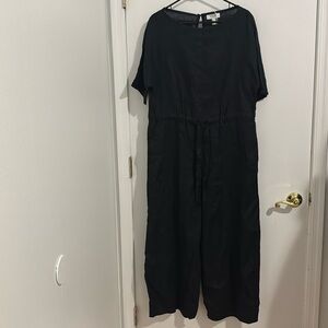 Black linen COS jumpsuit